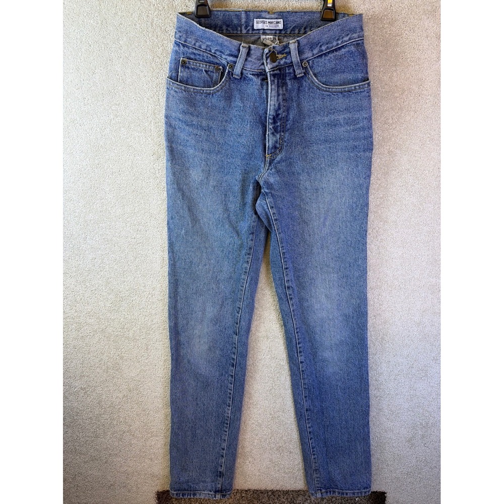 Vtg Guess Georges Marciano Jeans Mens 29 (Fits 27x34) Blue 90s USA Made Tapered - Picture 2 of 10